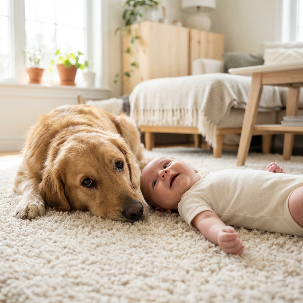 Baby og hund: Sådan skaber du et trygt bånd